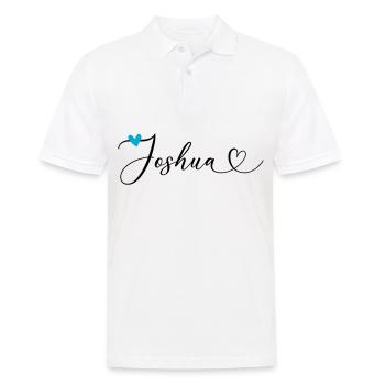 Joshua Name Vorname Kalligrafieherz - Männer Poloshirt - Weiß - Vorne - Kai (181cm)