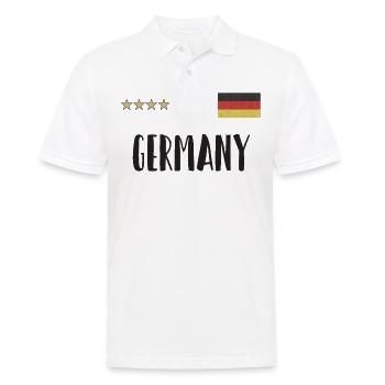 Allemagne Maillot de football Drapeau allemand - Polo Homme - blanc - Devant - Kai (181cm)