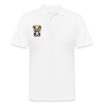 Cool Panda - Men's Polo Shirt - white - Front - Kai (181cm)