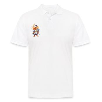 Coole Ente - Männer Poloshirt - Weiß - Vorne - Kai (181cm)