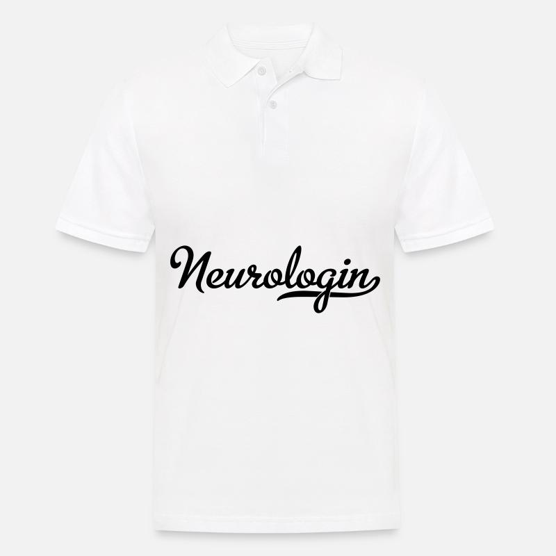 neurologin - Männer Poloshirt - Weiß