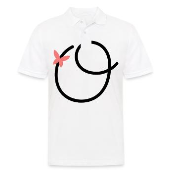 Lettre O Papillon Lettre - Polo Homme - blanc - Devant - Kai (181cm)