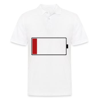 worst nightmare battery empty costume gift - Men's Polo Shirt - white - Front - Kai (181cm)