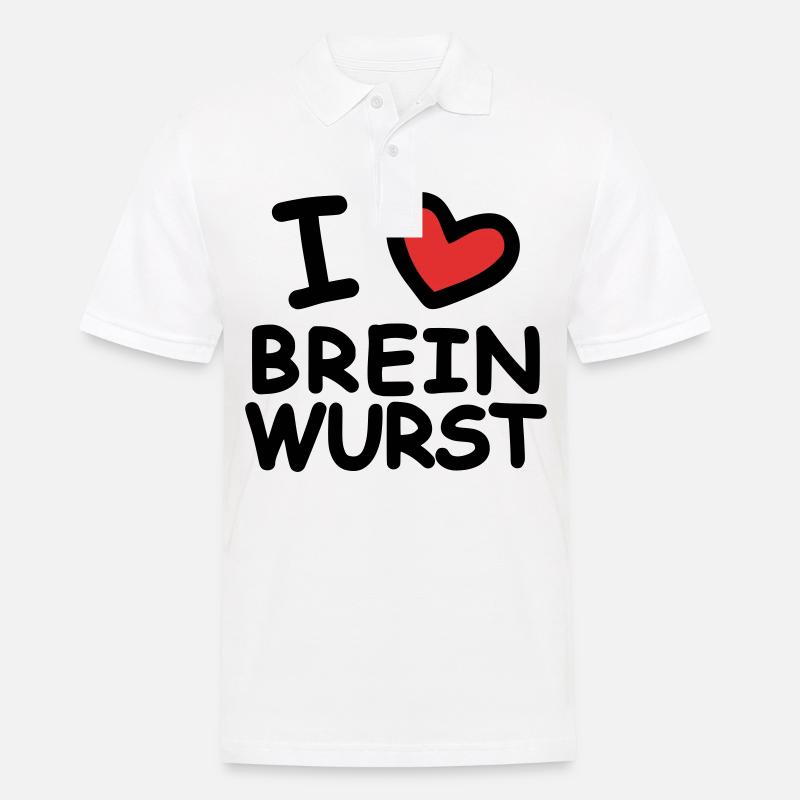 I Love Breinwurst - Männer Poloshirt - Weiß