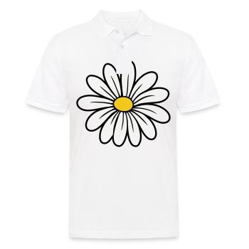 Gänseblümchen - Männer Poloshirt - Weiß - Vorne - Kai (181cm)