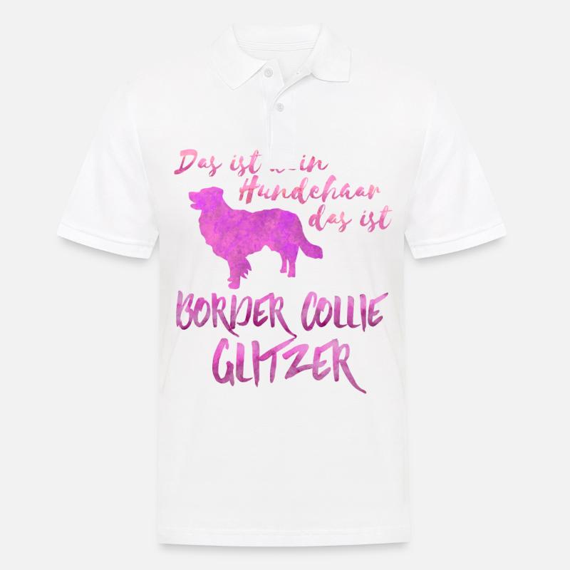 Border Collie - Männer Poloshirt - Weiß