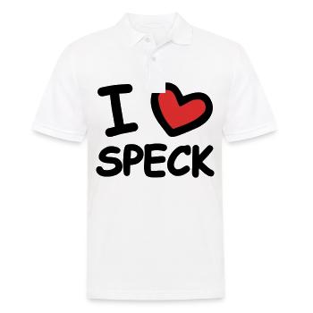 I Love Speck - Männer Poloshirt - Weiß - Vorne - Kai (181cm)