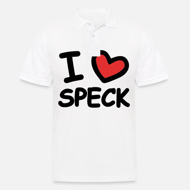 I Love Speck - Männer Poloshirt - Weiß