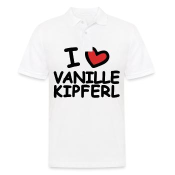 I Love Vanillekipferl - Männer Poloshirt - Weiß - Vorne - Kai (181cm)