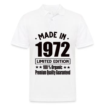 Fabriqué en 1972 Vintage Retro Limited Edition - Polo Homme - blanc - Devant - Kai (181cm)