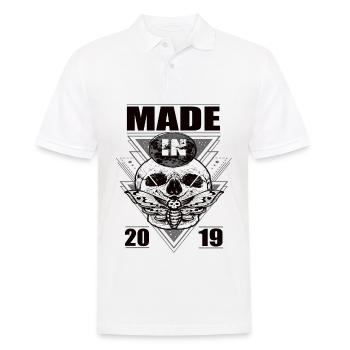 Made in 2019 Vintage Retro Limited Edition - Men's Polo Shirt - white - Front - Kai (181cm)