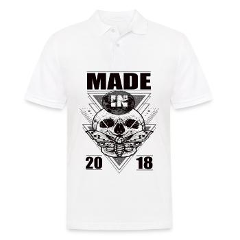 Fabriqué en 2018 Vintage Retro Limited Edition - Polo Homme - blanc - Devant - Kai (181cm)