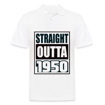 Straight Outta 1950 Geburtstag 1950 Geboren 1950 - Männer Poloshirt - Weiß - Vorne - Kai (181cm)