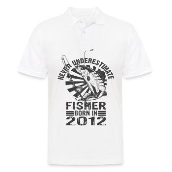 Never Underestimate Fisher Born In 2012 - Männer Poloshirt - Weiß - Vorne - Kai (181cm)