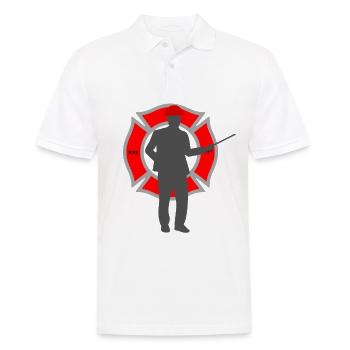 Feuerwehrmann - Männer Poloshirt - Weiß - Vorne - Kai (181cm)