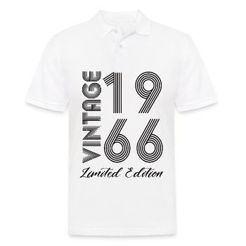Vintage 1966 Vintage Geburtstag Retro Vintage - Männer Poloshirt - Weiß - Vorne - Kai (181cm)