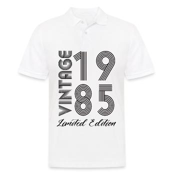 Vintage 1985 Vintage Geburtstag Retro Vintage - Männer Poloshirt - Weiß - Vorne - Kai (181cm)
