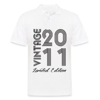 Vintage 2011 Vintage Birthday Retro Vintage - Men's Polo Shirt - white - Front - Kai (181cm)