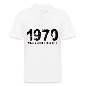 Limited Edition 1970 - Männer Poloshirt - Weiß - Vorne - Kai (181cm)