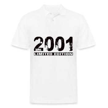 Limited Edition 2001 - Männer Poloshirt - Weiß - Vorne - Kai (181cm)