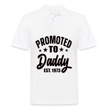 Promoted To Daddy Est 1973 - Men's Polo Shirt - white - Front - Kai (181cm)