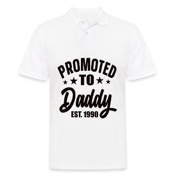 Promoted To Daddy Est 1990 - Men's Polo Shirt - white - Front - Kai (181cm)