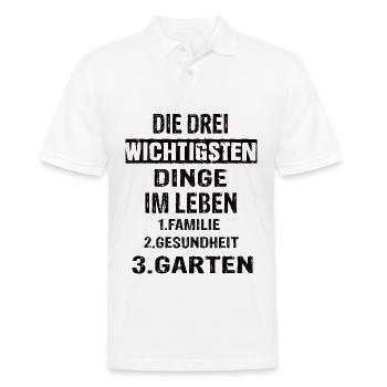 Garten - Männer Poloshirt - Weiß - Vorne - Kai (181cm)