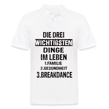 Breakdance - Männer Poloshirt - Weiß - Vorne - Kai (181cm)