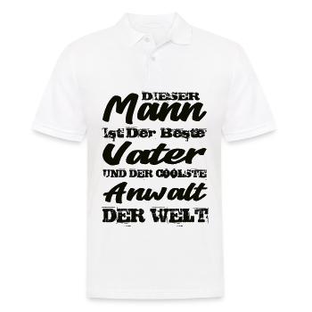 Anwalt - Männer Poloshirt - Weiß - Vorne - Kai (181cm)