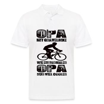Opa Mit GravelBike Wie Ein Normaler Opa Nur Coole - Männer Poloshirt - Weiß - Vorne - Kai (181cm)