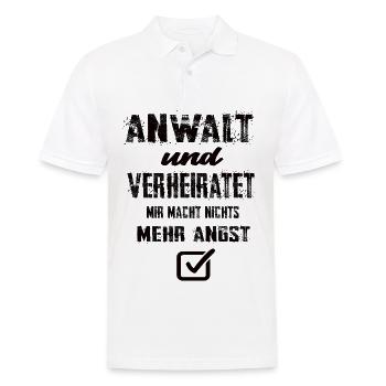 Anwalt - Männer Poloshirt - Weiß - Vorne - Kai (181cm)