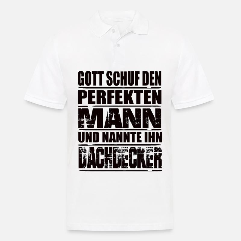 Dachdecker - Männer Poloshirt - Weiß