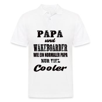 Papa und Wakeboarder Wakeboarding Waker - Männer Poloshirt - Weiß - Vorne - Kai (181cm)