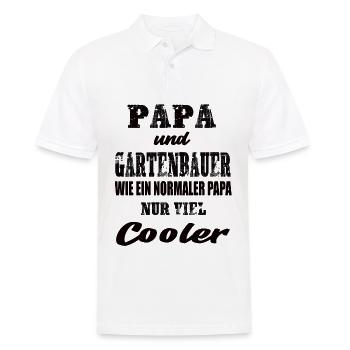 Papa und Gartenbauer - Männer Poloshirt - Weiß - Vorne - Kai (181cm)