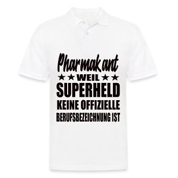 Pharmakant Superheld Spruch - Männer Poloshirt - Weiß - Vorne - Kai (181cm)