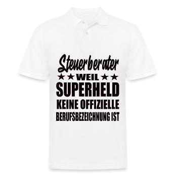 Steuerberater Superheld Spruch - Männer Poloshirt - Weiß - Vorne - Kai (181cm)