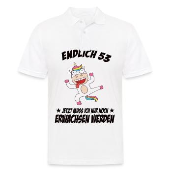 53 Geburtstag Positive Sprüche Zum 53 geburtstag - Männer Poloshirt - Weiß - Vorne - Kai (181cm)