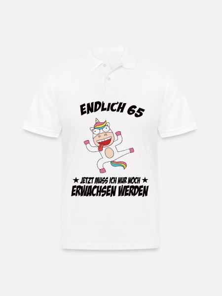 65 Geburtstag Positive Sprüche Zum 65 geburtstag - Männer Poloshirt - Weiß