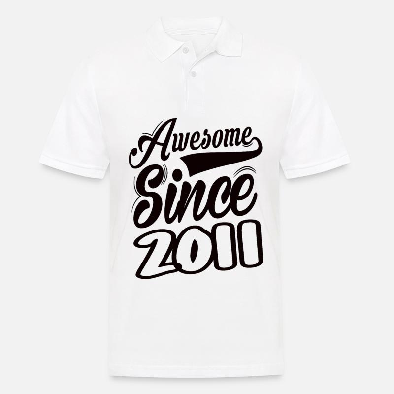 Awesome Since 2011 - Männer Poloshirt - Weiß