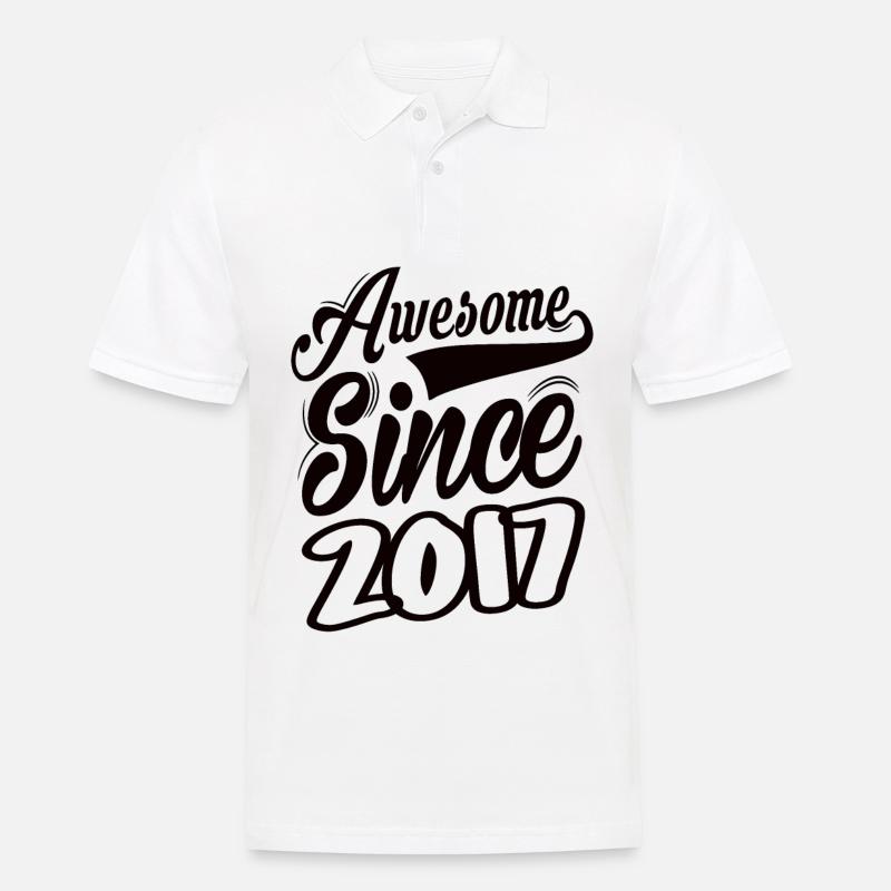 Awesome Since 2017 - Männer Poloshirt - Weiß