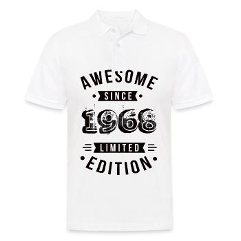 Awesome Since 1968 Limited Edition - Männer Poloshirt - Weiß - Vorne - Kai (181cm)