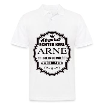 Absolut Echter Kerl Arne Bleib So Wie Du Bist - Männer Poloshirt - Weiß - Vorne - Kai (181cm)