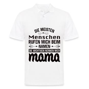 Mama Mutter Muttertag Mutter Geburtstag - Männer Poloshirt - Weiß - Vorne - Kai (181cm)