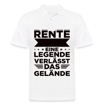 Rente Eine Legende Verlässt Das Gelände - Männer Poloshirt - Weiß - Vorne - Kai (181cm)