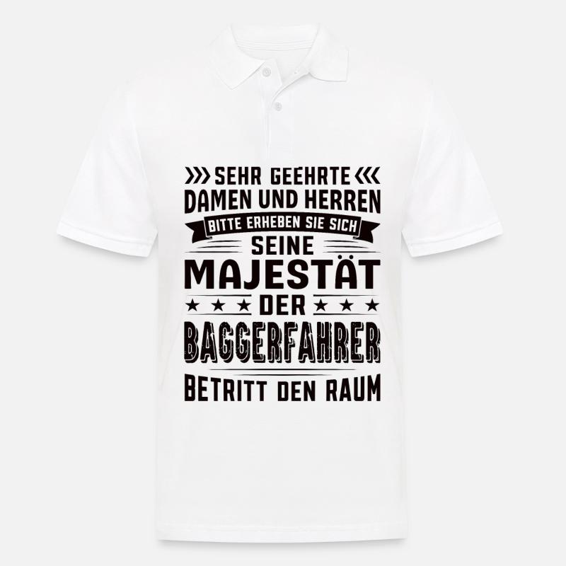 Baggerfahrer Geburtstag Baggerfahrer Sprüche - Männer Poloshirt - Weiß