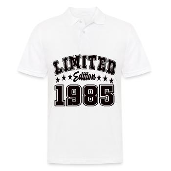 Limited Edition 1985 - Männer Poloshirt - Weiß - Vorne - Kai (181cm)