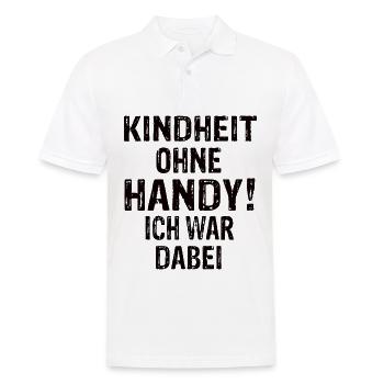Kindheit Ohne Handy Ich War Dabei 90er Jahre - Männer Poloshirt - Weiß - Vorne - Kai (181cm)