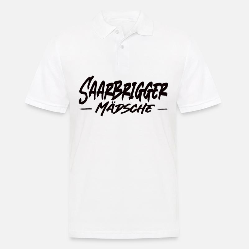 Saarbrigger Mädsche Saarland Saarländisch Dialekt - Männer Poloshirt - Weiß