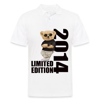 Limited Edition 2014 Bär Bären Geburtstag 2014 - Männer Poloshirt - Weiß - Vorne - Kai (181cm)