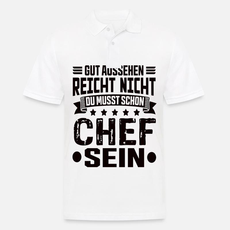 Chef Arbeit Chef Spruch Bester Chef Sprüche - Männer Poloshirt - Weiß